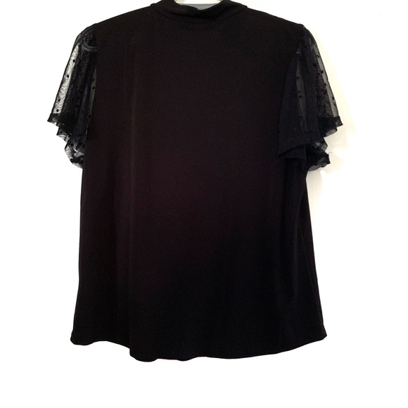 Adrienne Vittadini Black Short Sleeve Shirt Size Large - Picture 3 of 7